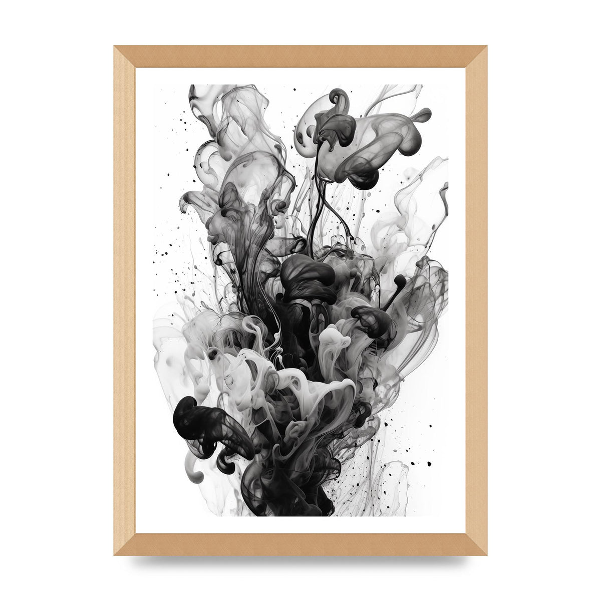 Abstract Monochromatic Oil Artwork with Mood
