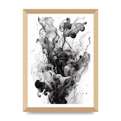 Abstract Monochromatic Oil Artwork with Mood
