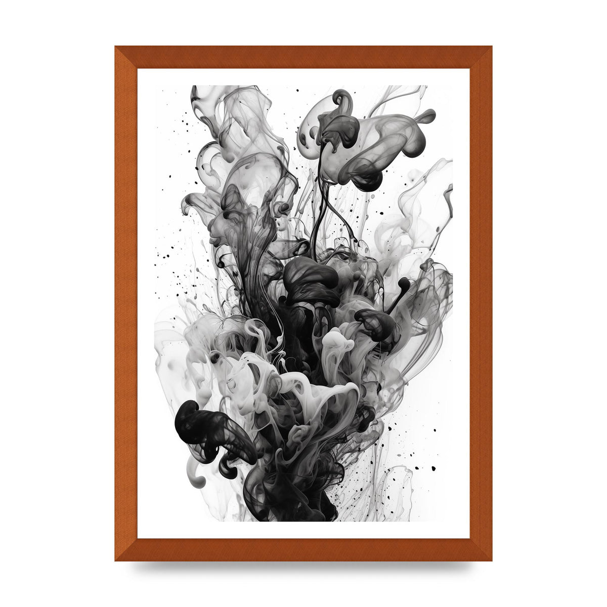 Abstract Monochromatic Oil Artwork with Mood