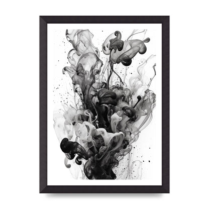Abstract Monochromatic Oil Artwork with Mood