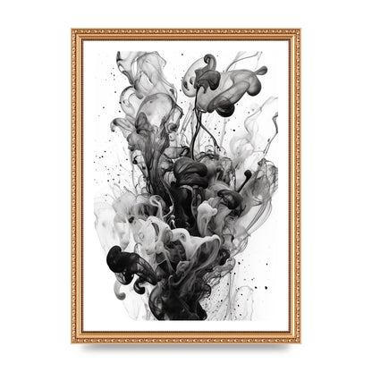 Abstract Monochromatic Oil Artwork with Mood