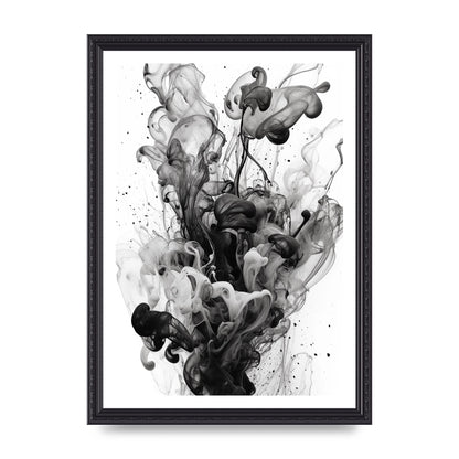 Abstract Monochromatic Oil Artwork with Mood