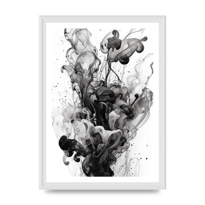 Abstract Monochromatic Oil Artwork with Mood