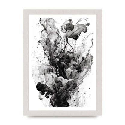 Abstract Monochromatic Oil Artwork with Mood