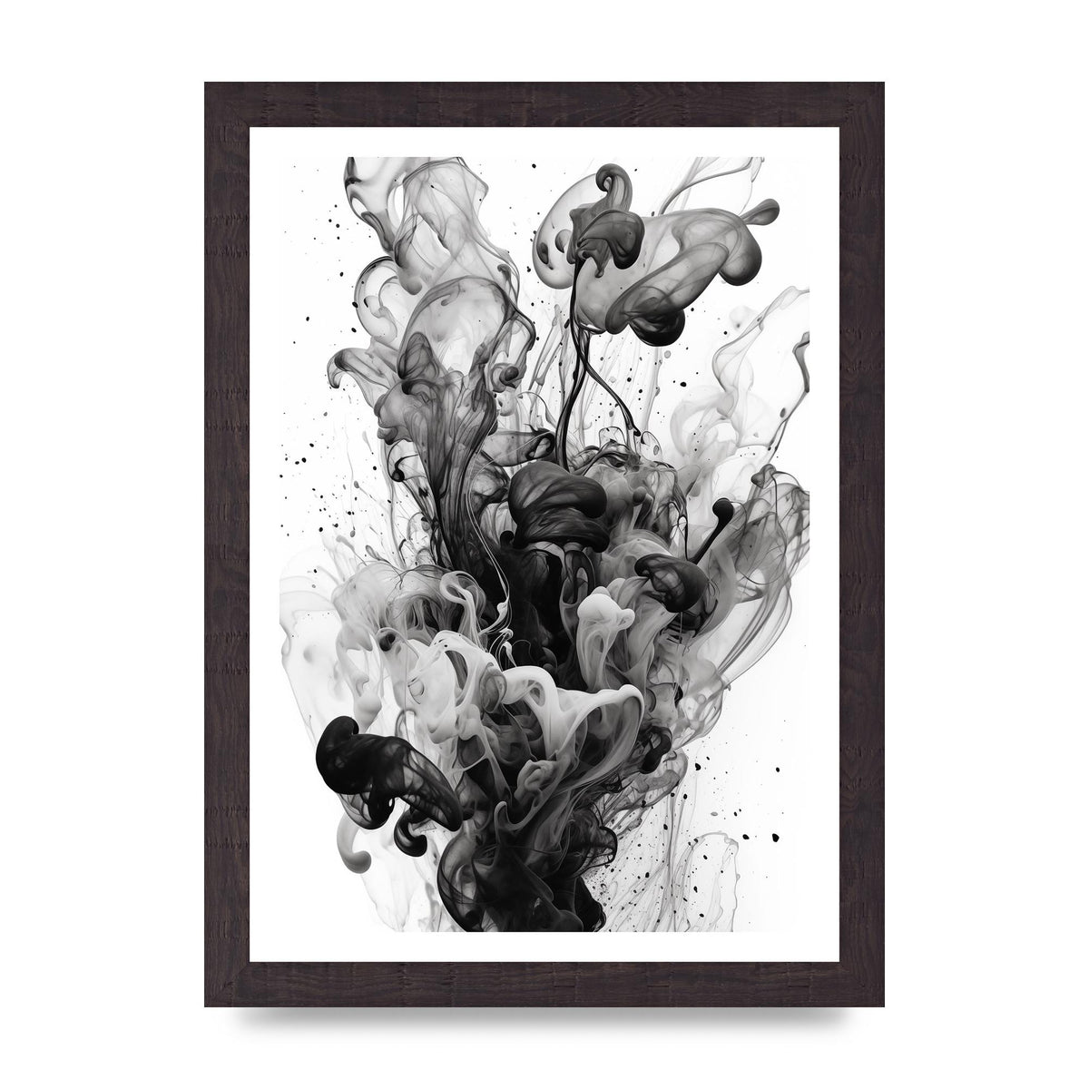 Abstract Monochromatic Oil Artwork with Mood