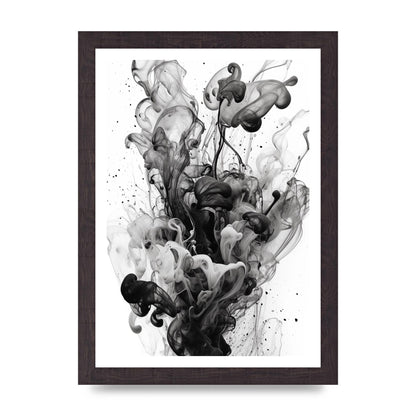 Abstract Monochromatic Oil Artwork with Mood
