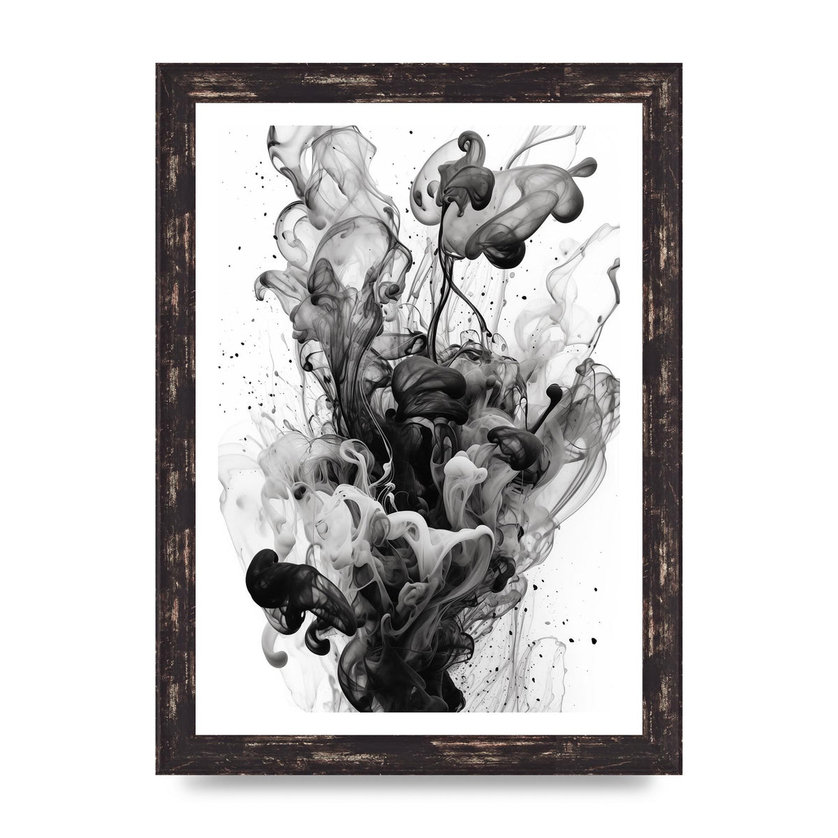 Abstract Monochromatic Oil Artwork with Mood