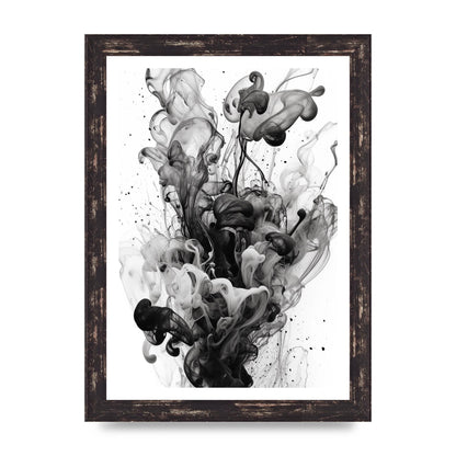 Abstract Monochromatic Oil Artwork with Mood