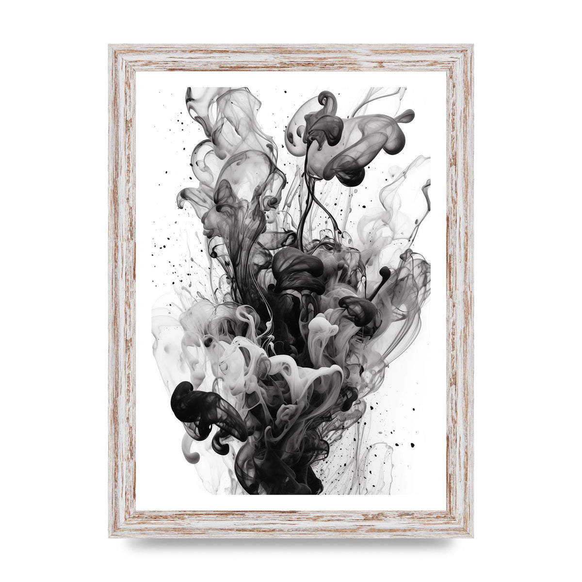 Abstract Monochromatic Oil Artwork with Mood