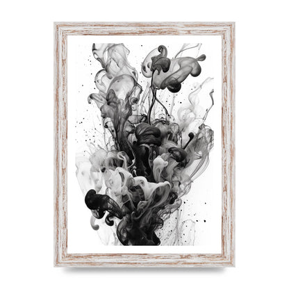 Abstract Monochromatic Oil Artwork with Mood