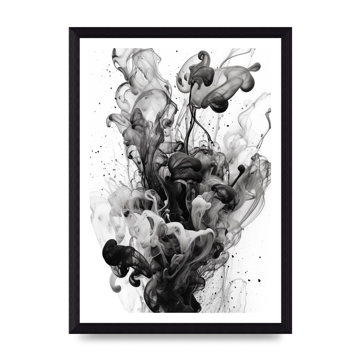 Abstract Monochromatic Oil Artwork with Mood