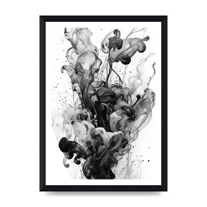 Abstract Monochromatic Oil Artwork with Mood