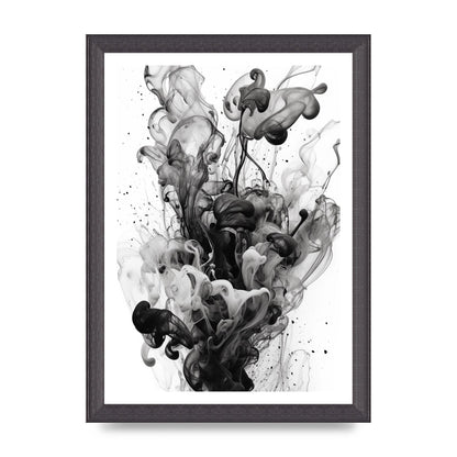 Abstract Monochromatic Oil Artwork with Mood