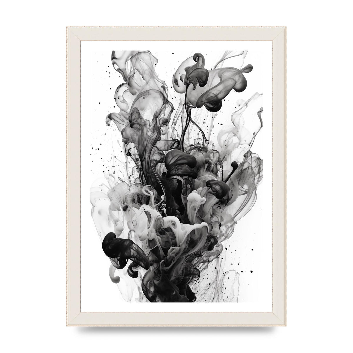 Abstract Monochromatic Oil Artwork with Mood