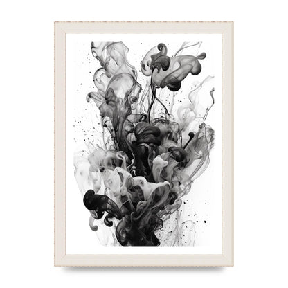 Abstract Monochromatic Oil Artwork with Mood