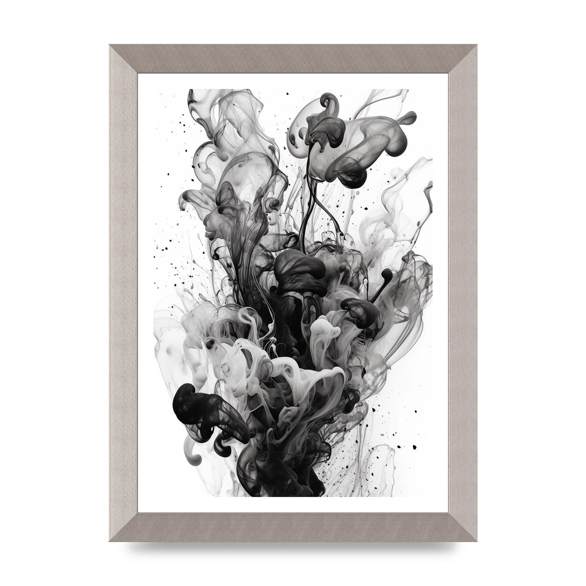 Abstract Monochromatic Oil Artwork with Mood