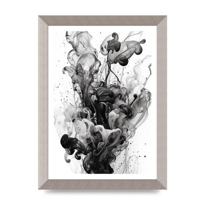 Abstract Monochromatic Oil Artwork with Mood