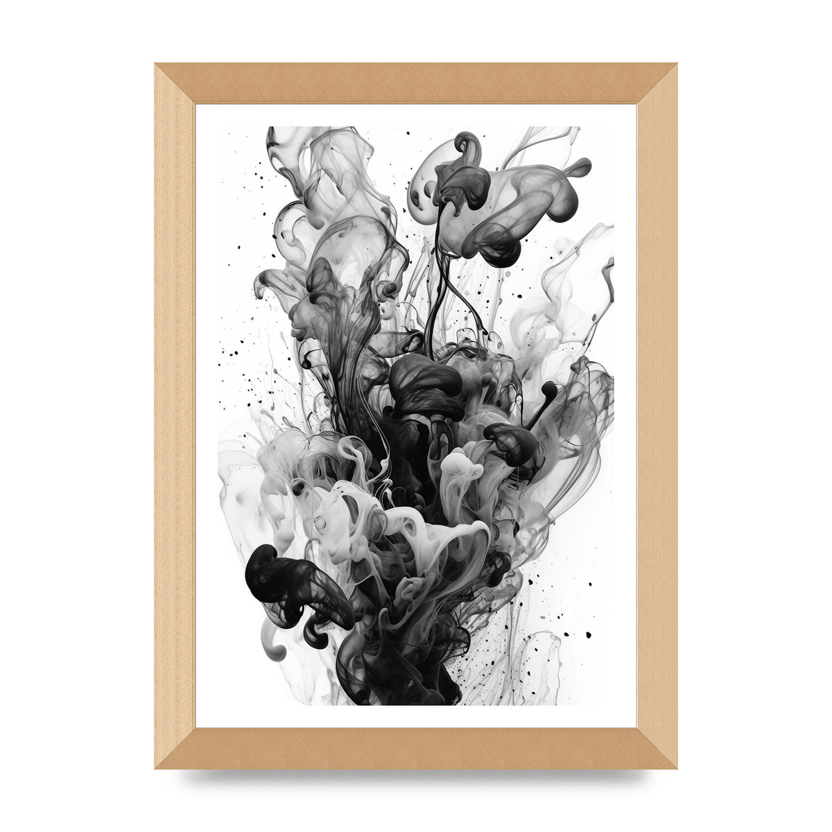 Abstract Monochromatic Oil Artwork with Mood