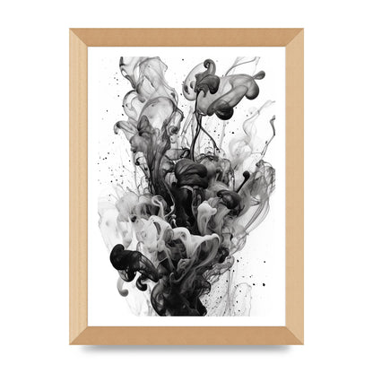 Abstract Monochromatic Oil Artwork with Mood