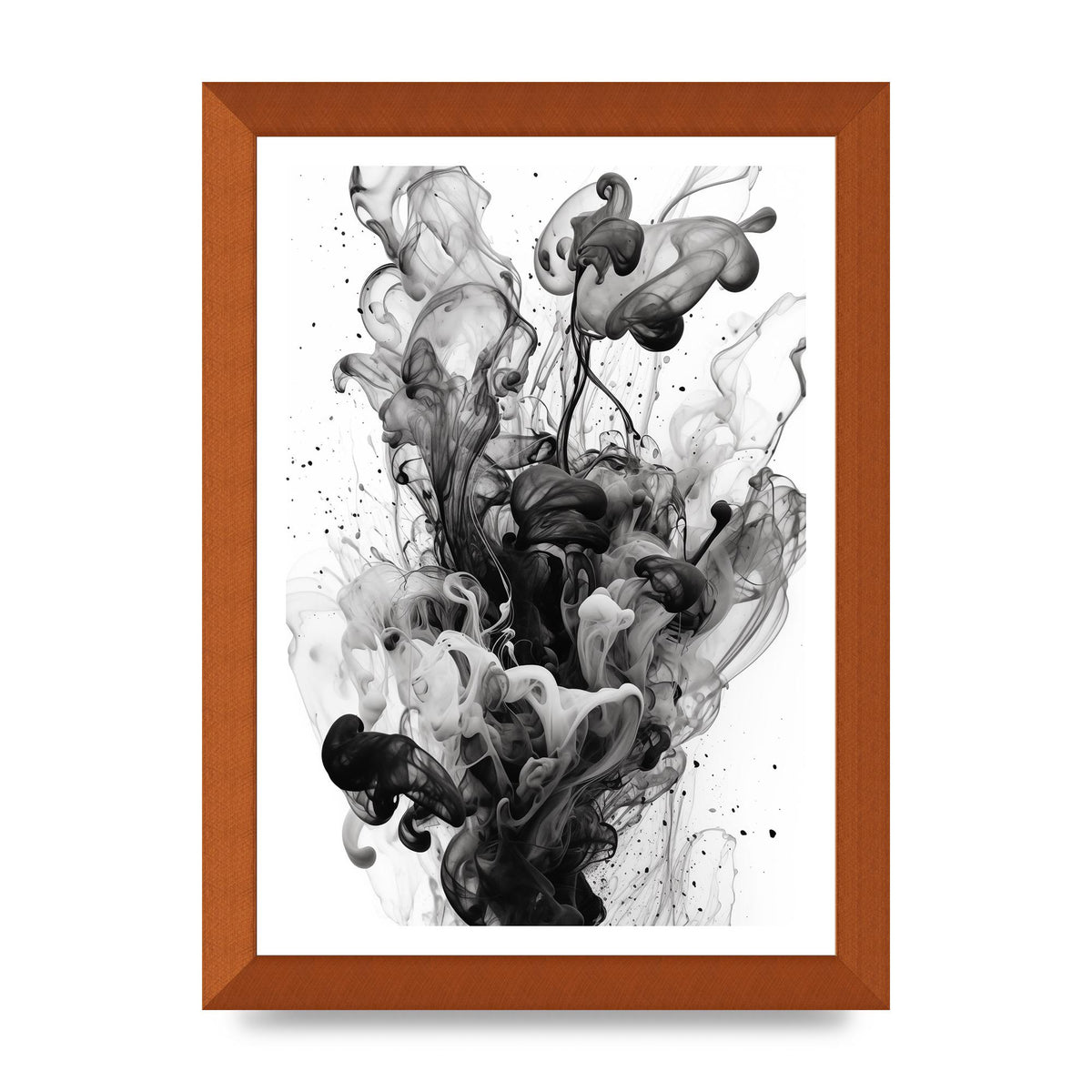 Abstract Monochromatic Oil Artwork with Mood