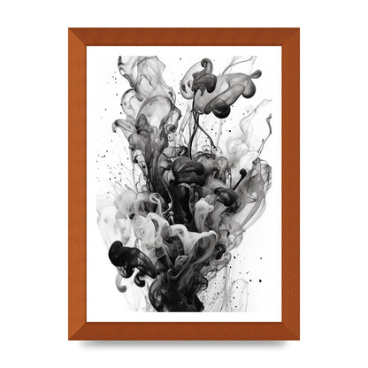 Abstract Monochromatic Oil Artwork with Mood