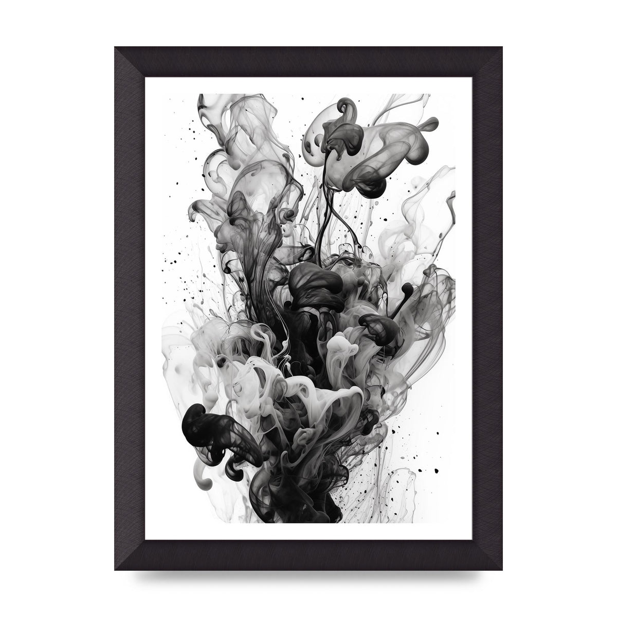 Abstract Monochromatic Oil Artwork with Mood