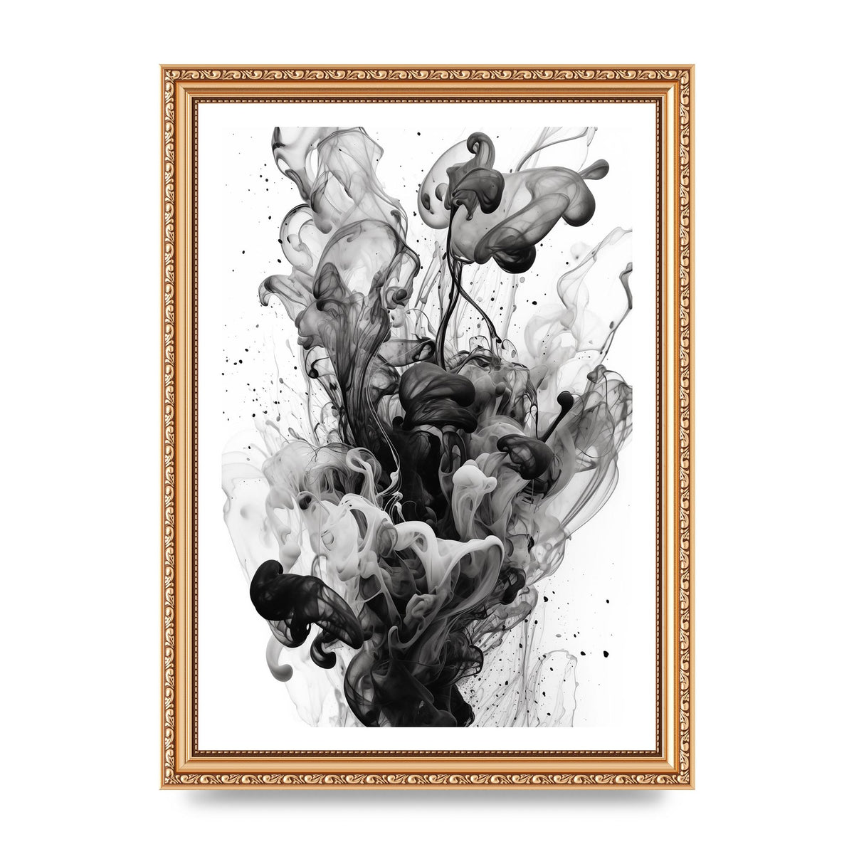 Abstract Monochromatic Oil Artwork with Mood
