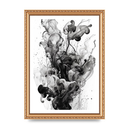 Abstract Monochromatic Oil Artwork with Mood