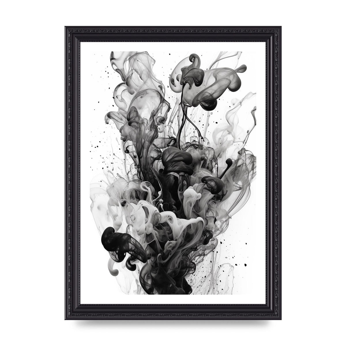 Abstract Monochromatic Oil Artwork with Mood
