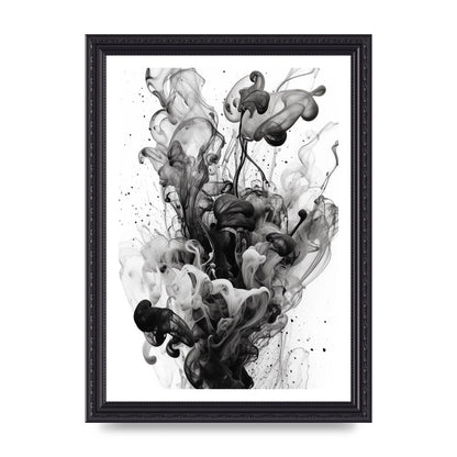 Abstract Monochromatic Oil Artwork with Mood