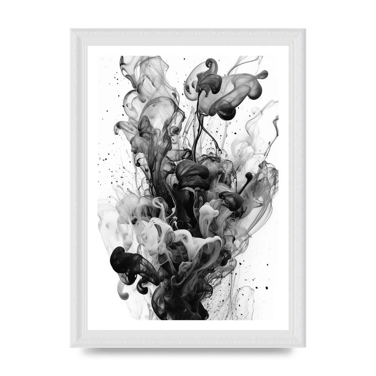 Abstract Monochromatic Oil Artwork with Mood