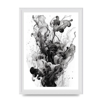 Abstract Monochromatic Oil Artwork with Mood