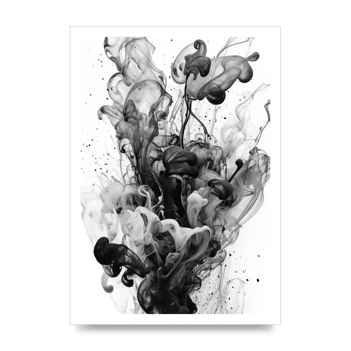 Abstract Monochromatic Oil Artwork with Mood