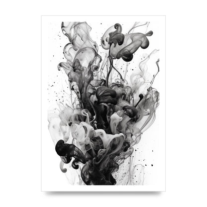 Abstract Monochromatic Oil Artwork with Mood