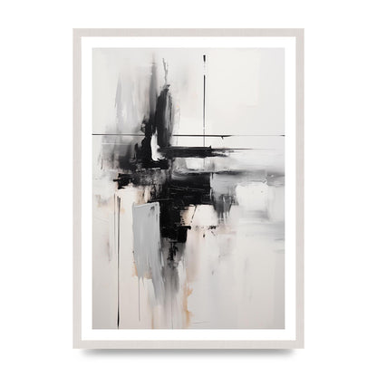 Abstract Cerulean Oil with Swirling Brushwork