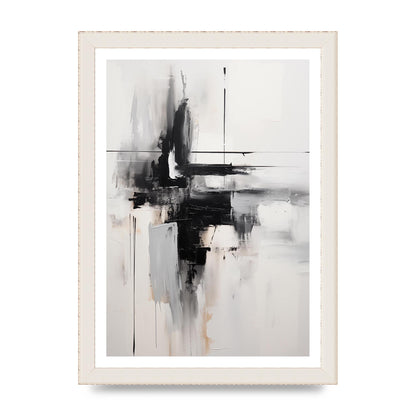 Abstract Cerulean Oil with Swirling Brushwork
