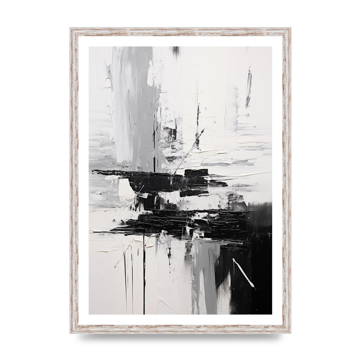 Dynamic Black and White Oil with Abstract Motion