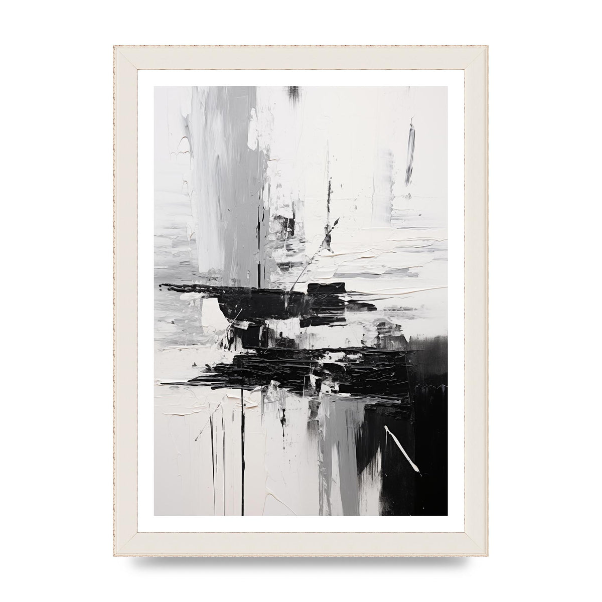 Dynamic Black and White Oil with Abstract Motion