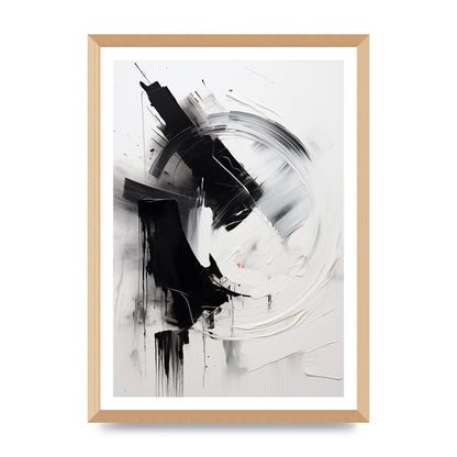 Layered Black and White Emotional Painting