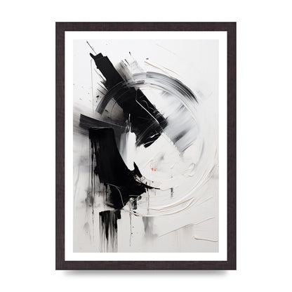 Layered Black and White Emotional Painting