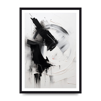 Layered Black and White Emotional Painting