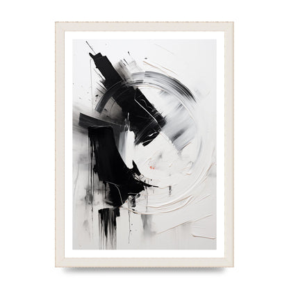 Layered Black and White Emotional Painting