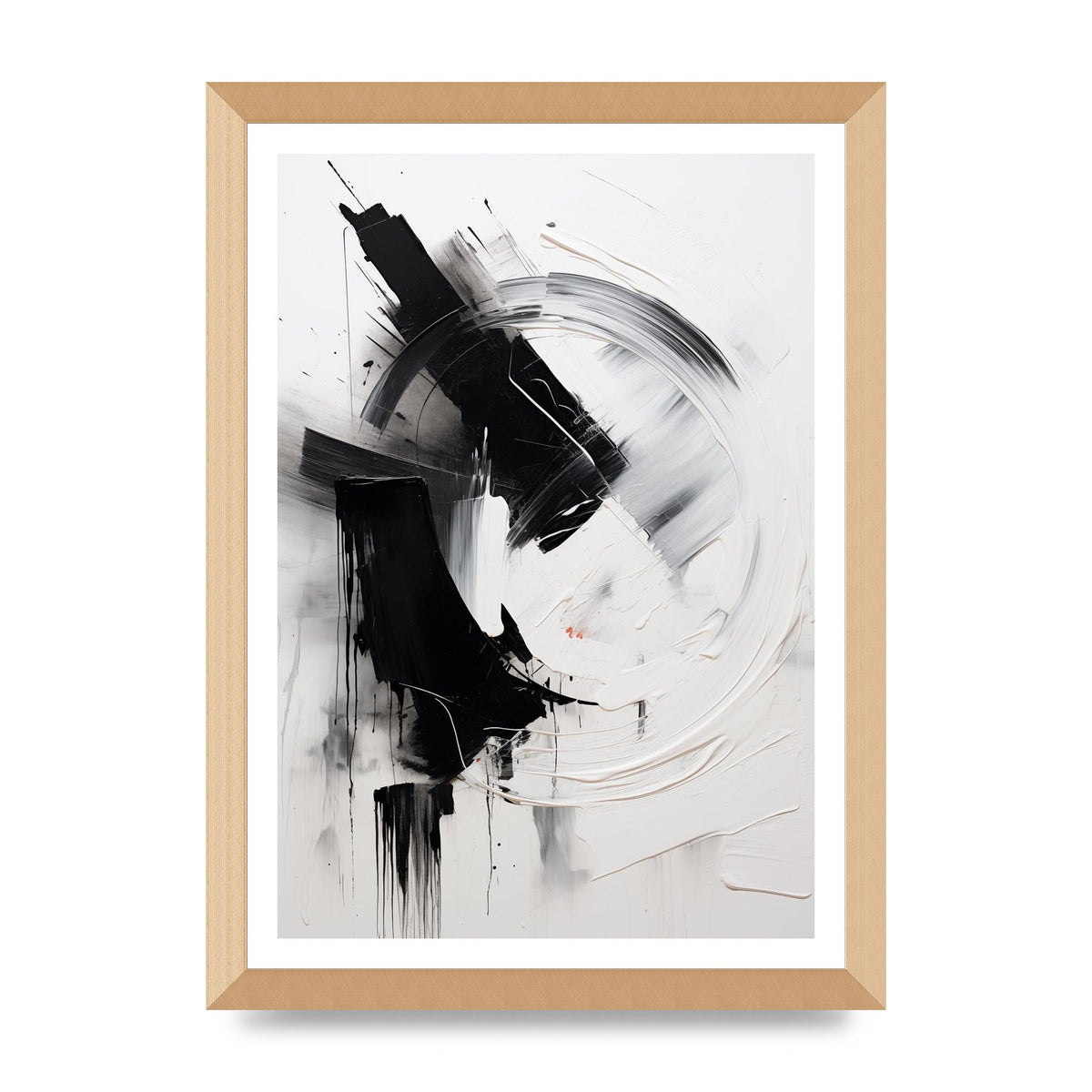 Layered Black and White Emotional Painting