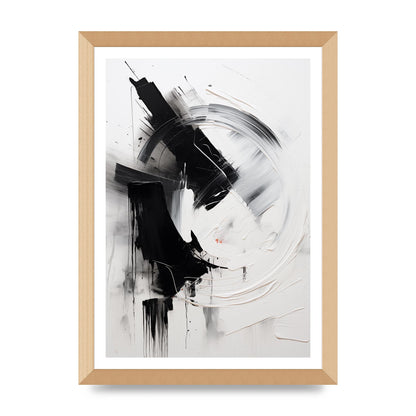 Layered Black and White Emotional Painting