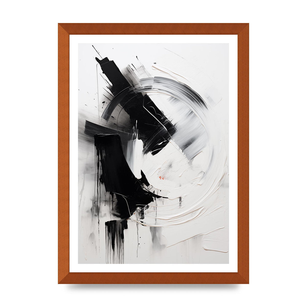 Layered Black and White Emotional Painting