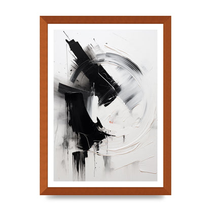 Layered Black and White Emotional Painting