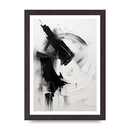 Layered Black and White Emotional Painting