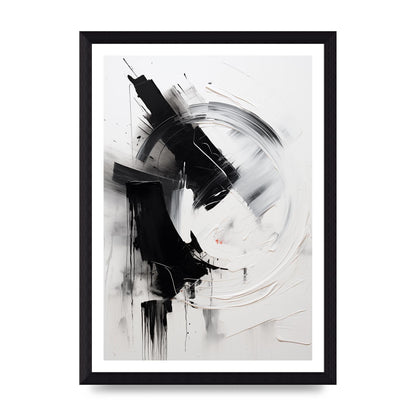 Layered Black and White Emotional Painting