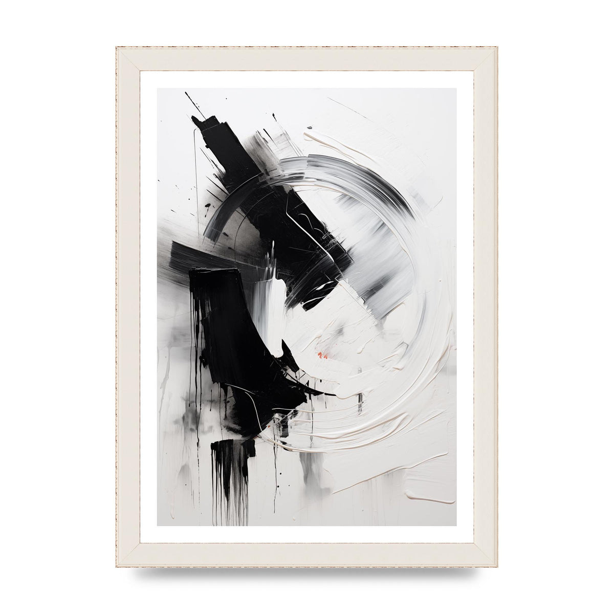 Layered Black and White Emotional Painting