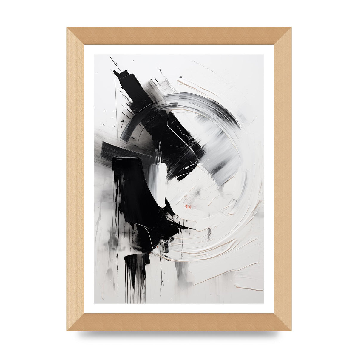 Layered Black and White Emotional Painting
